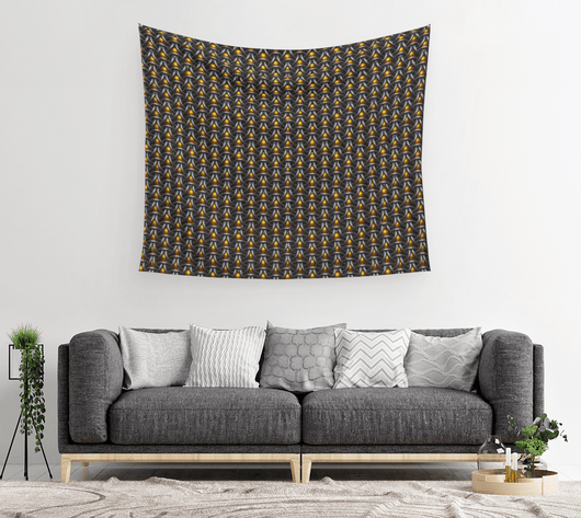 Gold Hoodoo Hex Wall Tapestry - MailleWerX