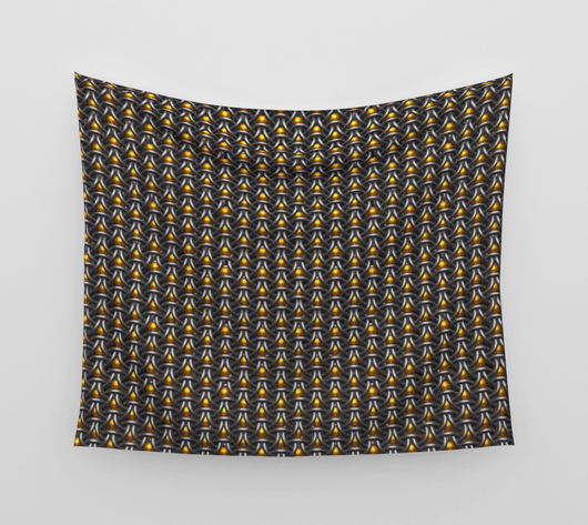 Gold Hoodoo Hex Wall Tapestry - MailleWerX