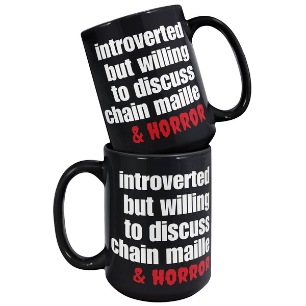 Introverted Chain Maille & Horror Coffee Cup - MailleWerX