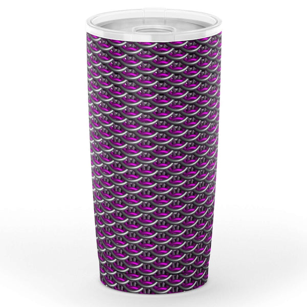 Pink Chainmail Dragonscale Tumbler - MailleWerX