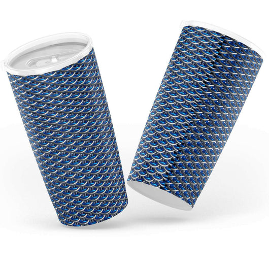 Blue Chainmail Dragonscale Tumbler - MailleWerX