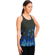 Blue Chainmail Flames Racerback Tank - MailleWerX