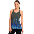Blue Chainmail Flames Racerback Tank - MailleWerX