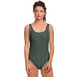 Green Chainmail Hoodoo Hex One-Piece Swimsuit - MailleWerX