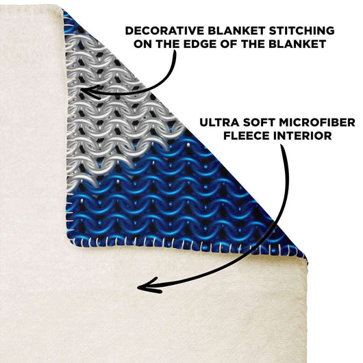 Chainmail Scottish Saltire Microfleece Blanket - MailleWerX