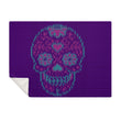 Chainmail Sugar Skull Microfleece Blanket - MailleWerX
