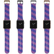 Pink and Blue Striped Chainmail Apple Watch Band - MailleWerX