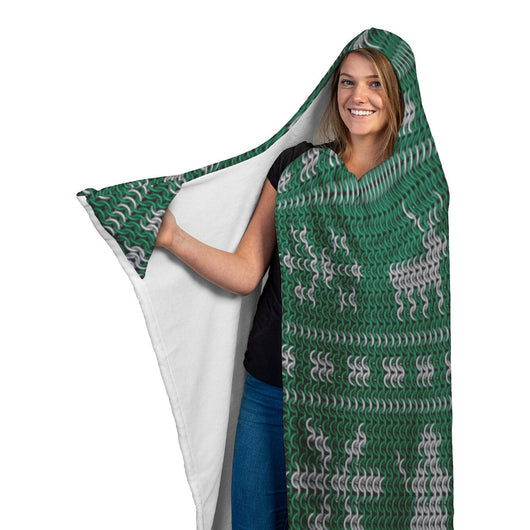 Green Christmas Hooded Blanket - MailleWerX