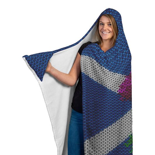 Scottish Saltire with Thistles Hooded Blanket - MailleWerX